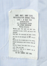 US Army Shirt overhemd lichtblauw met korte mouwen - maat 15,5  = Medium - nieuw - origineel
