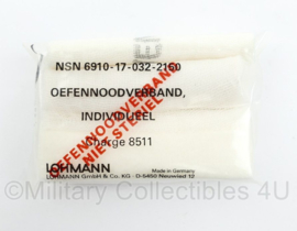 Defensie jaren 80 oefennoodverband individueel - ongebruikt - NIET STERIEL - 10 x 7 x 2,5 cm - origineel