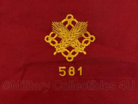 KL Nederlandse leger halsdoek 581 Munitie Depotcompagnie - rood - origineel