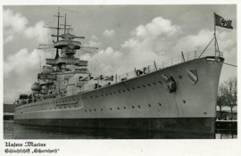 Kriegsmarine Mutslint Tellermutze Mützenband Schlachtschiff Scharnhorst