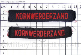 MVO Straatnaam PAAR Kornwerderzand - 12 x 2 cm - origineel