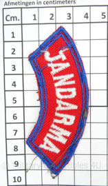 Turkse Jandarma shoulder title - afmeting 9 x 4 cm - origineel