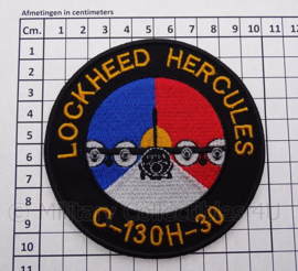 KLu Koninklijke Luchtmacht Lockheed Hercules "C-130H-30" -  met klittenband - diameter 10 cm