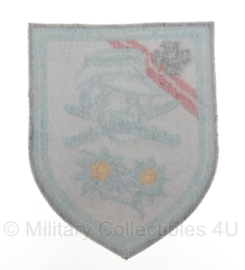 WO2 Duits edelweiss en totenkopf embleem - 11,5 x 10,5 cm