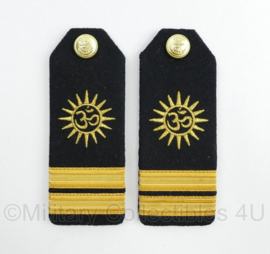 Koninklijke Marine epauletten Imam en rang Luitenant ter zee 2e klasse - 13,5 x 5 cm -origineel