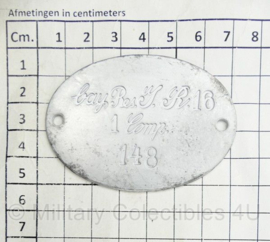 WO1 Duitse Erkennungsmarke naamplaatje van Adolf Hitler  - 5,5 x 7 cm - replica