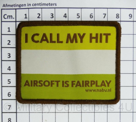 Embleem NABV "I Call My Hit" - 6 x 8 cm - origineel
