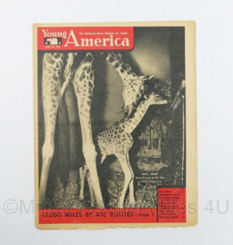 WO2 US Young America The National News Weekly for Youth Magazine tijdschrift - April 26, 1945 - 34,5 x 27 cm - origineel