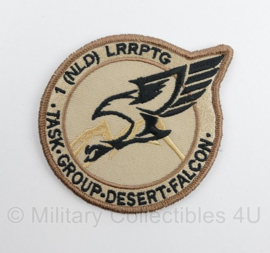 1 NLD LRRPTG Long Range Reconaissance Patrol Task Group Desert Falcon embleem - met klittenband - 10,5 x 9 cm