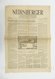 WO2 Duitse krant Nurnberger Nachrichten Nordbayern nr. 23 29 december 1945 - 47 x 32 cm - origineel