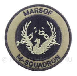KM Koninklijke Marine, Korps Mariniers embleem "MARSOF M-squadron" - met klittenband - diameter 9 cm