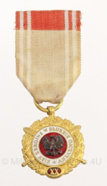Poolse leger medaille 20 jaar trouwe dienst - origineel