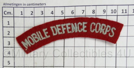 Britse leger Mobile Defence Corps shoulder title - 10,5 x 3 cm - origineel