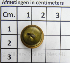 Antieke PTT Knoop klein - goudkleurig - doorsnede 1,5 cm - prijs per stuk - origineel