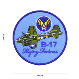 Embleem stof B-17 FLYING FORTRESS - 10 x 10 cm