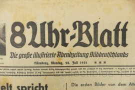 WO2 Duitse krant 8 Uhr Blatt 24 juli 1944 - 47 x 32 cm - origineel