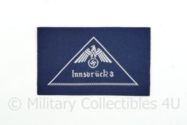 WO2 Duits DRK Deutsches Rotes Kreuz armel dreieck Innsbruck 3 donkerblauw - 8,5 x 5 cm - replica