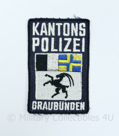 Zwitserse Polizei Kantonspolizei Graubünden embleem - 6 x 9,5 cm - origineel