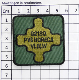 Klu luchtmacht 921 squadron  921 SQ PVE HORECA VLBLW Vliegbasis Leeuwarden borstembleem - met klittenband - 5 x 5 cm - origineel