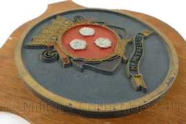 KM Koninklijke Marine wandbord Hr. Ms. Snellius - 15½ x 15½ x 1½ cm - origineel