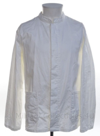 KM Koninklijke Marine ANTIEKE witte tropen uniform jas met opstaande kraag Toetoep - maat 50 - origineel