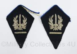 Belgische Gemeentepolitie Adjunct Commissaris kraagspiegels - 10,5 x 7 cm - origineel