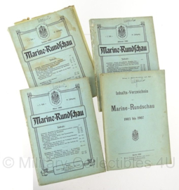 Boek Marine Rundschau - 1903 t/m 1908 - set van 4 boeken - origineel