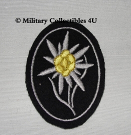 SS gebirgjäger abzeichen  edelweiss - voor uniform