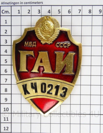Russische Politie brevet groot - afmeting 7 x 10 cm - origineel