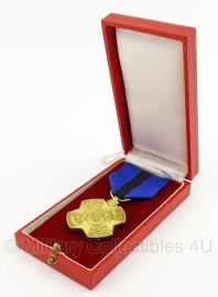 Belgische "orde van Leopold II" goud medaille met doosje - Origineel