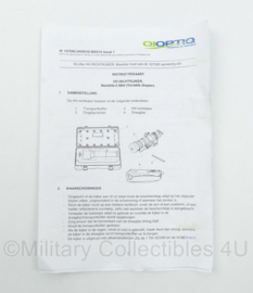 Defensie QiOptiq instructiekaart HV Nachtkijker Max Kite 2 MK5 - 21 x 15 cm - origineel