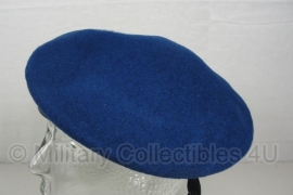 Baret Koninklijke Marine blauw - nieuw gemaakt  - 100% wol met lederen rand