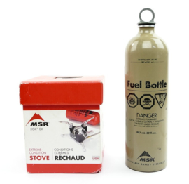 Defensie MSR Stove met toebehoren - compleet op de fles aansluiting na - inclusief brandstoffles -