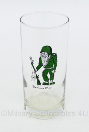Defensie long drink glas jaren 70 a 80 - De Ouwe Hap - gebruikt - 13 x 6 cm - origineel
