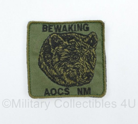 KLU Koninklijke Luchtmacht Bewaking AOCS NM Air Operations Control Station Nieuw Milligen borstembleem klittenband  - 6 x 6 cm - origineel