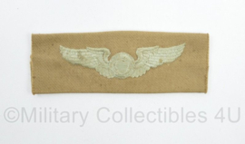 USAF US Air Force Aircrew Member Wing op Tropical khaki stof - 11 x 4 cm - origineel