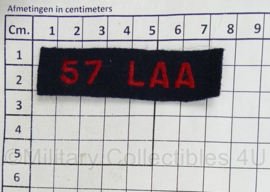 Canadese leger 57 LAA 57 Light Anti Aircraft shoulder title - 7,5 x 2 cm - origineel