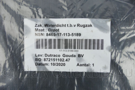 Drybag Defensie zak waterdicht t.b.v. rugzak - nieuw in verpakking 2020 tot heden model  - maat Groot - origineel