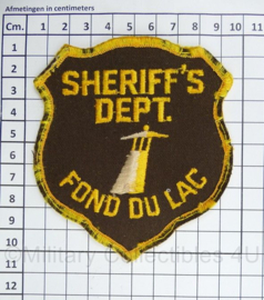 Amerikaanse Politie embleem Fond du Lac Sheriff's Dept. patch - 10 x 9,5 cm - origineel