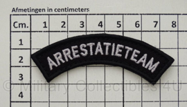 Arrestatieteam straatnamen set - zwart/wit - met klittenband - 8 x 2,7 cm