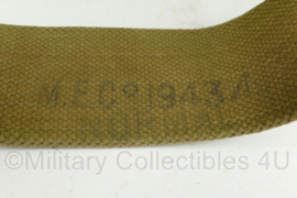 WO2 Britse Largepack rugzak met groene blanko khaki canvas met draagriem 1943 - doorgebruikt door MVO - origineel