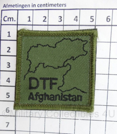Defensie DTF Deployment Task Force Afghanistan borstembleem - met klittenband - 5 x 5 cm - origineel