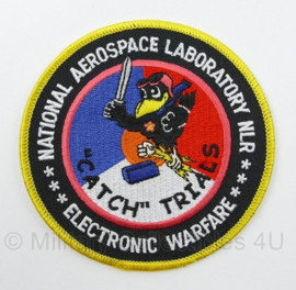 RNLAF Royal Netherlands Air Force National Aerospace Laboratory NLR Electronic Warfare embleem - diameter 10,5 cm - origineel