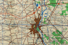 WW2 British War Office map 1943 Central Europe Magdeburg - 88,5 x 64,5 cm - origineel