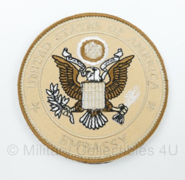 USA United States of America Embassy embleem met klittenband - diameter 9 cm