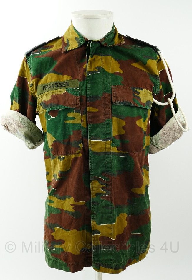ABL Belgische leger camo uniform jasje met koord - maat 46L - gedragen - origineel