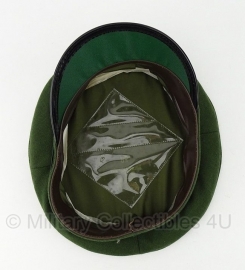 Leger groene platte pet - ook bruikbaar voor Knil - zonder insigne - 58 cm. - origineel