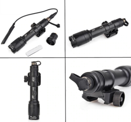 Tactical M600C ScoutLight PEQ15 laser 3-delige kit voor op wapen – ZWART