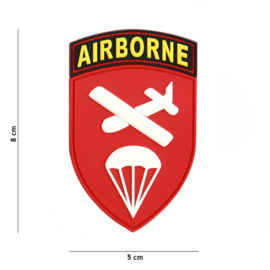 Embleem 3D PVC - met klittenband - Airborne Command - 8 x 5 cm.