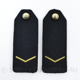 Korps Mariniers epauletten - rang Marinier der 1e klasse  -  13,5 x 5 cm - origineel